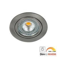 Bella Ondiepe LED spot kantelbaar 7Watt rond NIKKEL dimbaar - dim to warm - interne driver