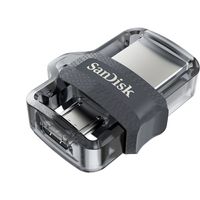 SanDisk Ultra Dual m3.0 USB flash drive 256 GB USB Type-A / Micro-USB 3.2 Gen 1 (3.1 Gen 1) Zwart, Zilver, Transparant - thumbnail