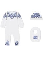 Dolce & Gabbana Kids trousseau de naissance à imprimé Majolica - Blanc - thumbnail