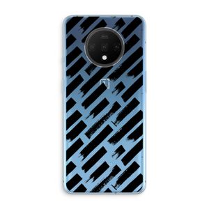 Zwarte vegen: OnePlus 7T Transparant Hoesje