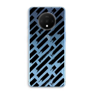 Zwarte vegen: OnePlus 7T Transparant Hoesje