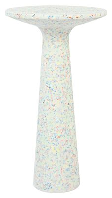 Zuiver Ronde Bijzettafel 'Victoria' Terrazzo, 56cm hoog, kleur Wit
