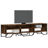 Tv-meubel 180x34x41 cm bewerkt hout gerookt eikenkleurig