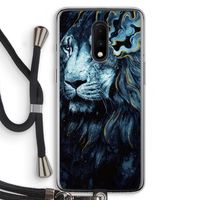 Darkness Lion: OnePlus 7 Transparant Hoesje met koord