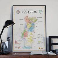 Poster Portugal mapa dos vinhos | 50x 70 cm | La carte des vins Poster Portugal mapa dos vinhos | 50x 70 cm | La carte des vins