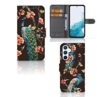 Samsung Galaxy A54 5G | Telefoonhoesje | Met pasjeshouder | Pauw met Bloemen