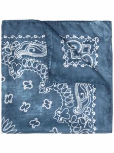 Golden Goose foulard en soie à imprimé bandana - Bleu