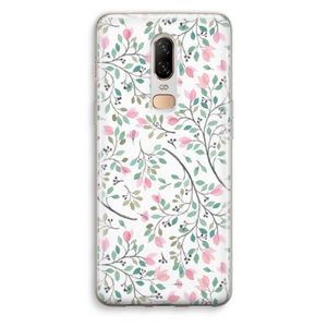 Sierlijke bloemen: OnePlus 6 Transparant Hoesje