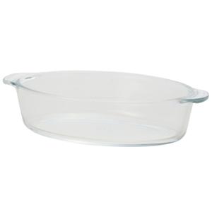 Mini ovenschaal - transparant - 400 ml - 20 x 11 x 5 cm - glas - Ovaal