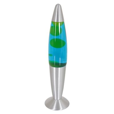 Mexlite Tafellamp Lava H 35 cm geel mat chroom