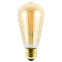 LED Filament lamp E27 - 9 Watt 950 Lumen - ST64 Edison - 2200K Warmwit licht - Dimbaar - Amber glas