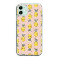 Ananas: iPhone 11 Transparant Hoesje
