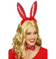 Bunny Set Rood Met Strik - thumbnail