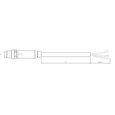 TE Connectivity 1-2273000-1 Sensor/actuator connector, geassembleerd M8 Aantal polen (sensoren): 3 Stekker, recht 1.50 m 1 stuk(s)