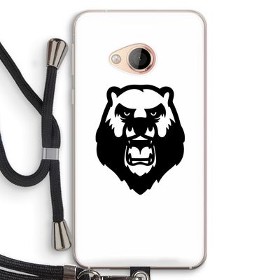 Angry Bear (white): HTC U Play Transparant Hoesje met koord
