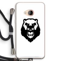 Angry Bear (white): HTC U Play Transparant Hoesje met koord