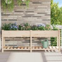 Tuin Bloempot Beige 203,5 x 53 x 76,5 cm Massief Vurenhout