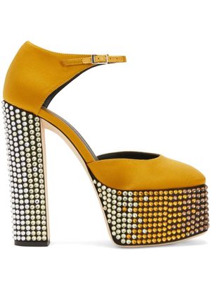 Giuseppe Zanotti escarpins Bebe Strass 150 mm - Jaune