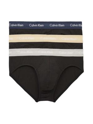 Calvin Klein - 3p Hip Brief - Cotton Stretch - 6ED, Maat:L
