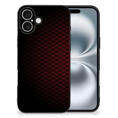 iPhone 16 Back Case Geruit Rood