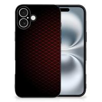 iPhone 16 Back Case Geruit Rood