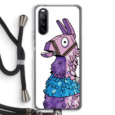 Lama: Sony Sony Xperia 10 III Transparant Hoesje met koord
