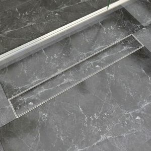 VidaXL Doucheputje rechthoekig roestvrij staal 830x140 mm