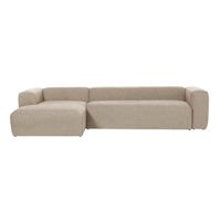 Kave Home 4-zits Loungebank Blok 330cm - Beige - thumbnail