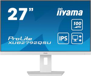 Iiyama ProLite XUB2792QSU-W6 LCD-monitor Energielabel F (A - G) 68.6 cm (27 inch) 2560 x 1440 Pixel 16:9 0.4 ms HDMI, DisplayPort, Hoofdtelefoon (3.5 mm