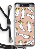 Papegaai: Samsung Galaxy A80 Transparant Hoesje met koord