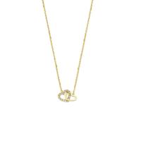 Collier Hartje - 14k Geelgoud met Zirkonia - 40/42/44cm
