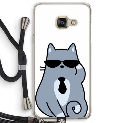 Cool cat: Samsung Galaxy A3 (2016) Transparant Hoesje met koord