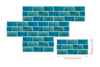 RetroBrick - 6-delige Zelfklevende Retro Baksteen Wandstickers (30x15cm)