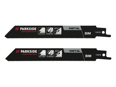 PARKSIDE PERFORMANCE Set van 2 reciprozaagbladen (Metaal fijn)