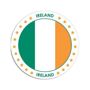 Ierland sticker rond 14,8 cm landen decoratie