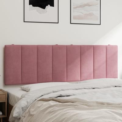 Hoofdbordkussen 160 cm fluweel roze