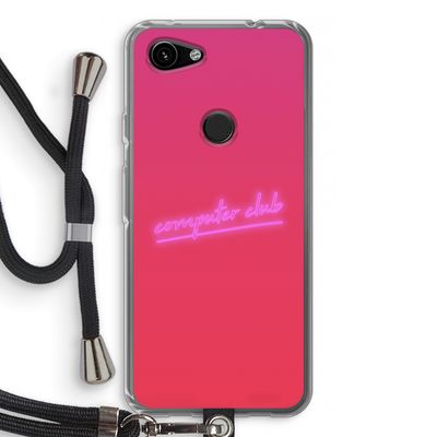 Vice Glow: Pixel 3a Transparant Hoesje met koord