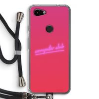 Vice Glow: Pixel 3a Transparant Hoesje met koord