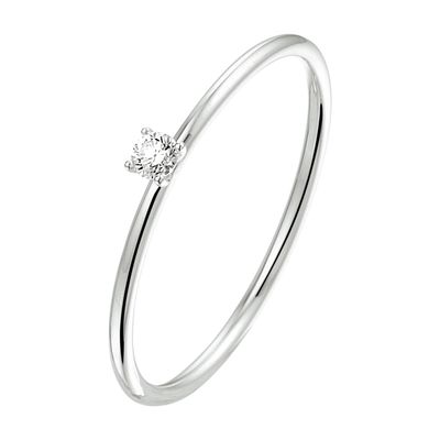 Ring Luxe witgoud-diamant 0.05ct H Si 2,5 mm