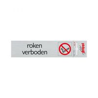 Bord Alulook Roken verboden - 165x44 mm zelfklevend.