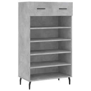 The Living Store Schoenenkast - Betongrijs - 60 x 35 x 105 cm - Duurzaam materiaal