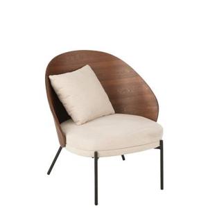 J-Line loungestoel - multiplex|metaal - bruin|beige