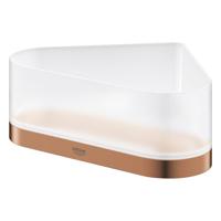 GROHE Selection Douchetray - 17x17x20x8.5cm - hoekmodel - wandmontage - brushed warm sunset/mat glas 41038dl0