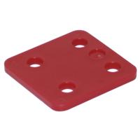 Gebr. Bodegraven drukplaten - zonder sleuf - 5 mm - kunststof - rood - 192 st