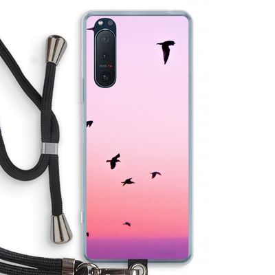 Fly away: Sony Xperia 5 II Transparant Hoesje met koord