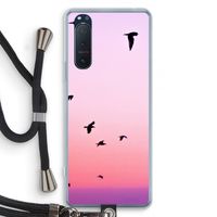 Fly away: Sony Xperia 5 II Transparant Hoesje met koord