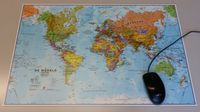 Bureau Onderlegger - Muismat Wereldkaart | Maps International
