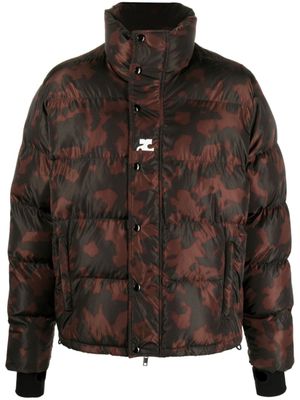 Courrèges veste matelassée à imprimé camouflage - Noir