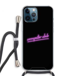 Vice Black: iPhone 12 Pro Max Transparant Hoesje met koord