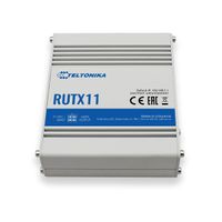 Teltonika RUTX11 draadloze router Gigabit Ethernet Dual-band (2.4 GHz / 5 GHz) 4G Grijs - thumbnail